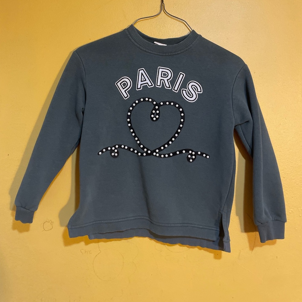 Zara Paris Graphic Sweatshirt Size 8 Girls